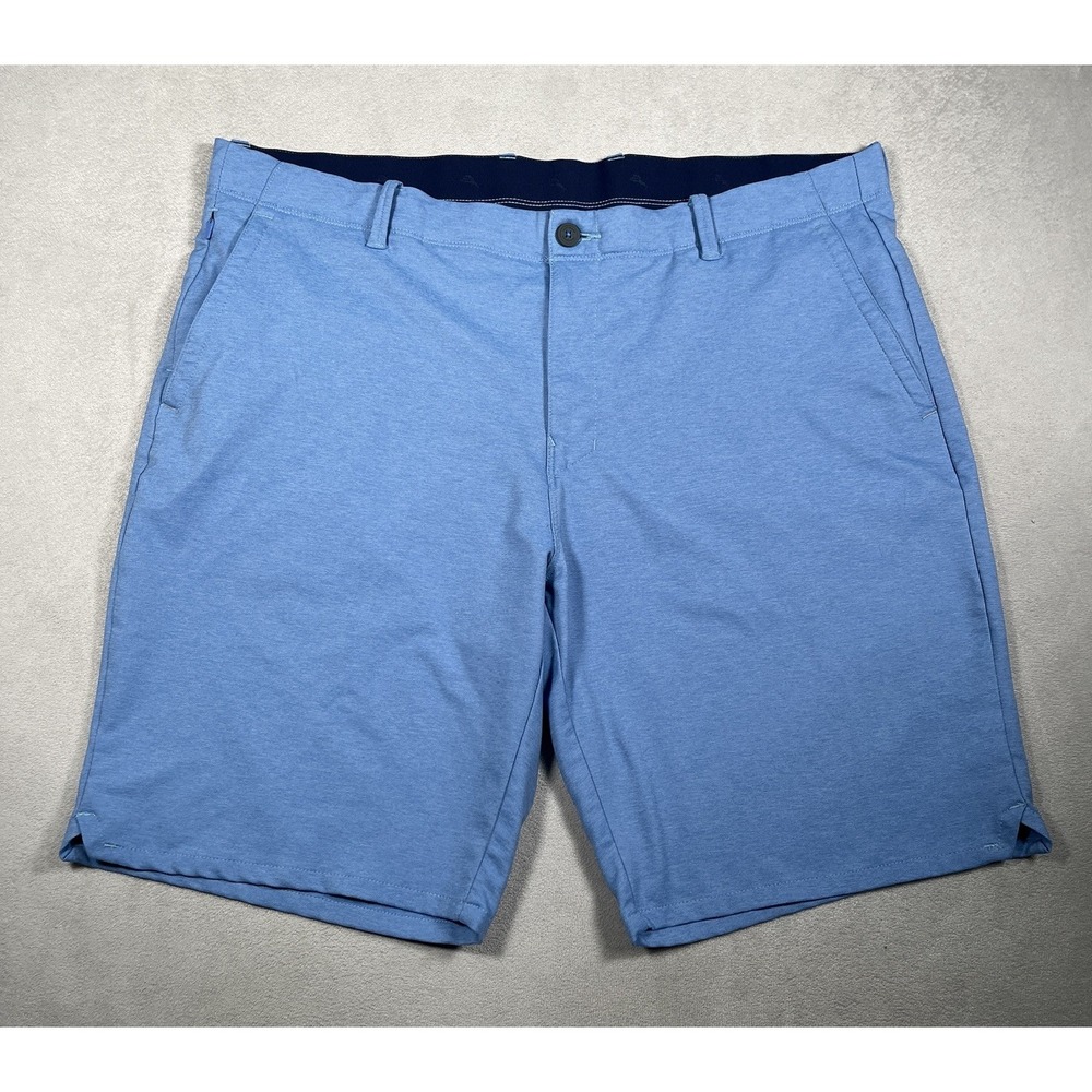 Tommy Bahama On Par 10 Golf Shorts Mens 40 Blue Heather IslandZone Performance